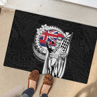 Hawaii King Kamehameha Rubber Doormat Flag Polynesian Pattern LT01 - Polynesian Pride