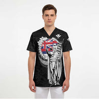 Personalized Hawaii King Kamehameha Scrub Top Flag Polynesian Pattern LT01 - Polynesian Pride