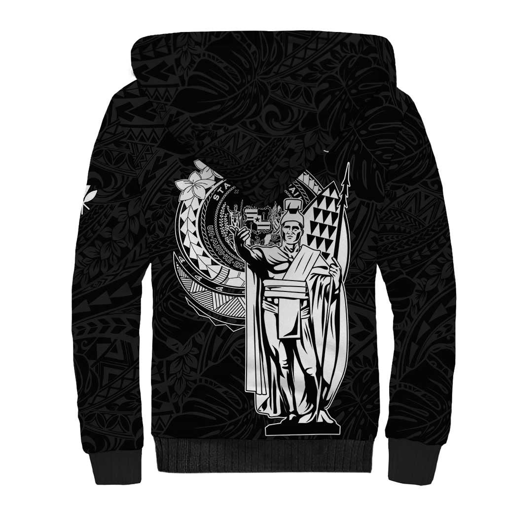 Personalized Hawaii King Kamehameha Sherpa Hoodie Flag Polynesian Pattern LT01 - Polynesian Pride