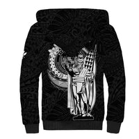 Personalized Hawaii King Kamehameha Sherpa Hoodie Flag Polynesian Pattern LT01 - Polynesian Pride