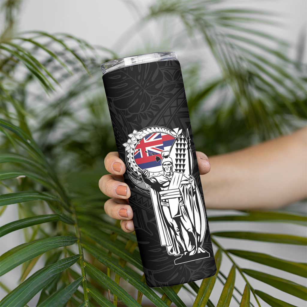 Personalized Hawaii King Kamehameha Skinny Tumbler Flag Polynesian Pattern LT01 - Polynesian Pride