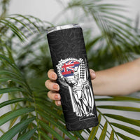Personalized Hawaii King Kamehameha Skinny Tumbler Flag Polynesian Pattern LT01 - Polynesian Pride
