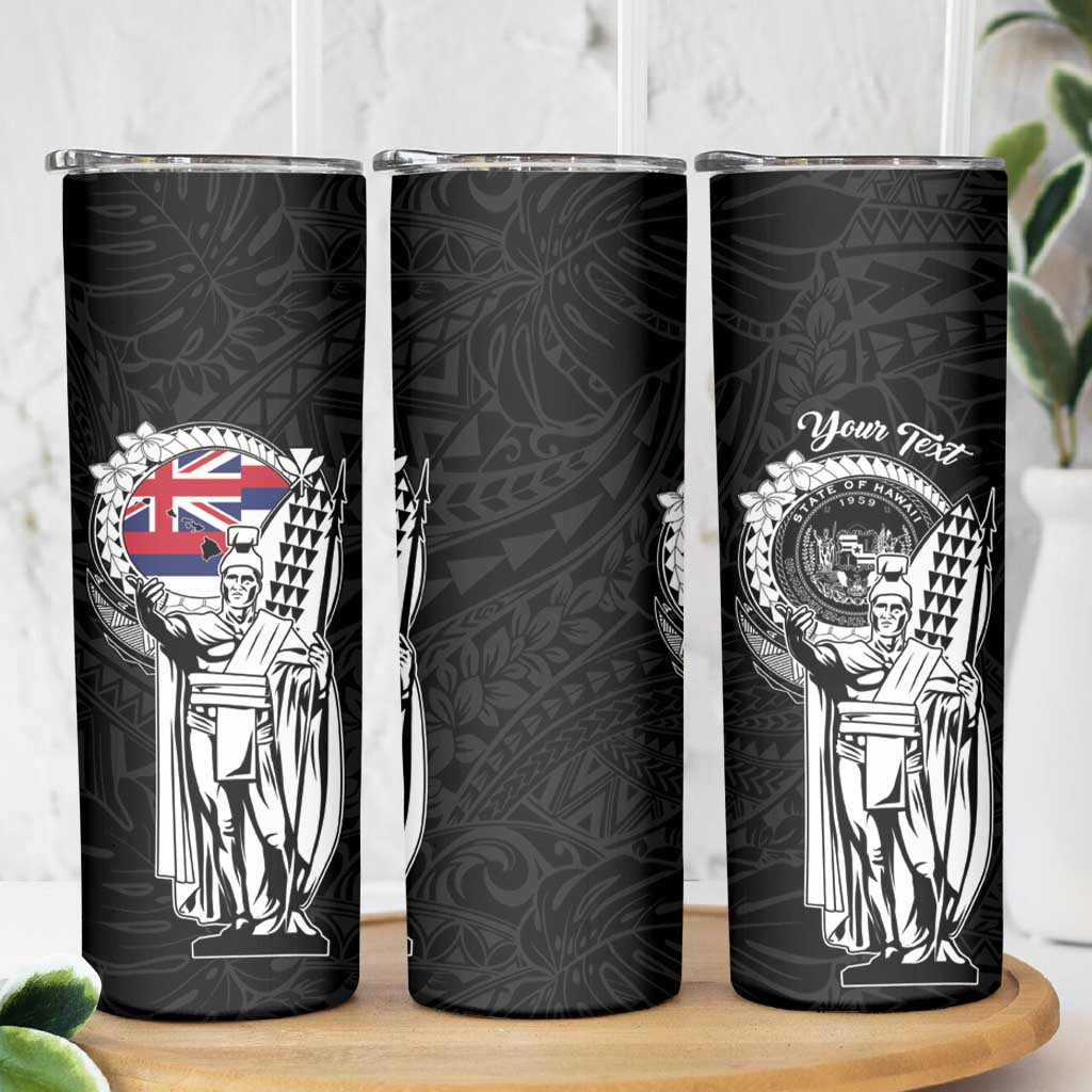 Personalized Hawaii King Kamehameha Skinny Tumbler Flag Polynesian Pattern LT01 - Polynesian Pride