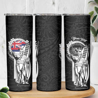 Personalized Hawaii King Kamehameha Skinny Tumbler Flag Polynesian Pattern LT01 - Polynesian Pride