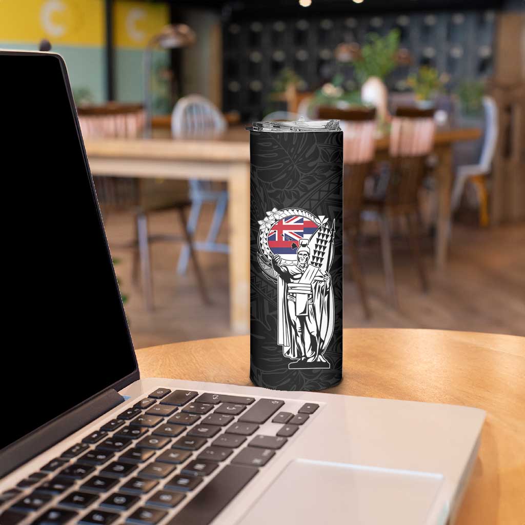 Personalized Hawaii King Kamehameha Skinny Tumbler Flag Polynesian Pattern LT01 - Polynesian Pride