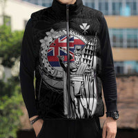 Personalized Hawaii King Kamehameha Sleeveless Puffer Jacket Flag Polynesian Pattern LT01 - Polynesian Pride