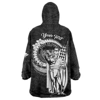 Personalized Hawaii King Kamehameha Wearable Blanket Hoodie Flag Polynesian Pattern LT01 - Polynesian Pride