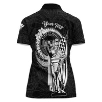 Personalized Hawaii King Kamehameha Women Polo Shirt Flag Polynesian Pattern LT01 - Polynesian Pride
