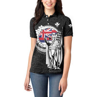Personalized Hawaii King Kamehameha Women Polo Shirt Flag Polynesian Pattern LT01 - Polynesian Pride