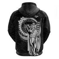 Personalized Hawaii King Kamehameha Zip Hoodie Flag Polynesian Pattern LT01 - Polynesian Pride