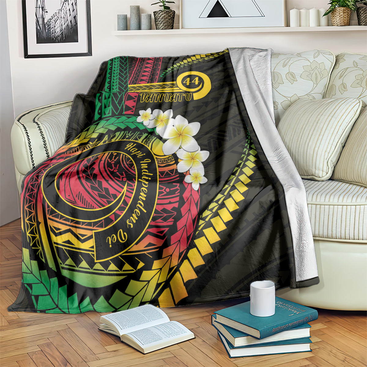 Vanuatu Independence Day Blanket Yumi 44th Hapi Indipendens Dei