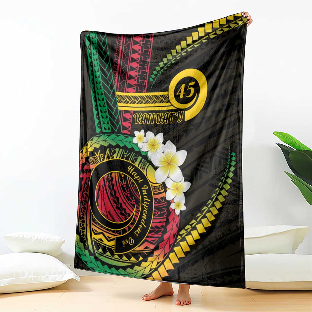 Vanuatu Independence Day Blanket Yumi 45th Hapi Indipendens Dei LT01 - Polynesian Pride