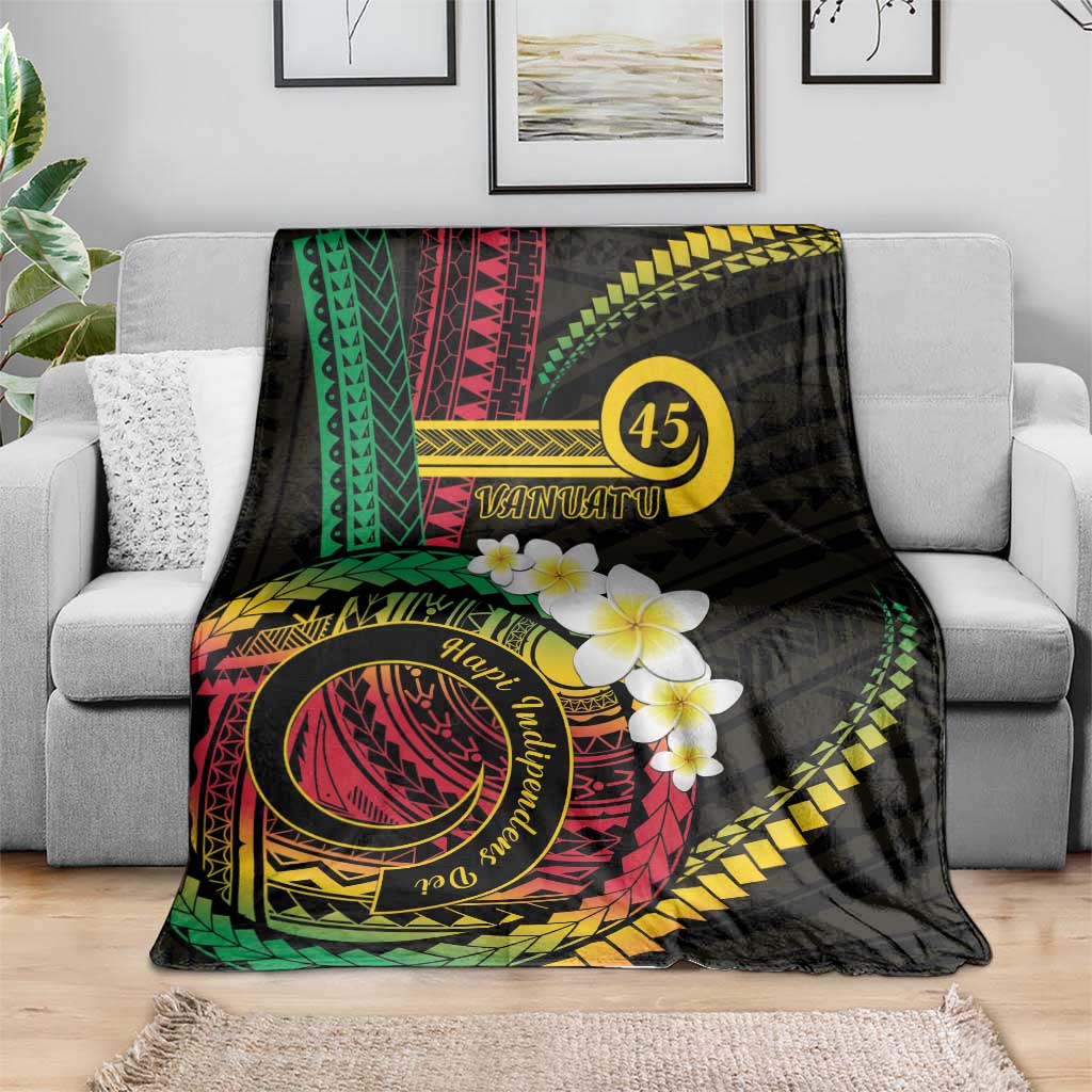 Vanuatu Independence Day Blanket Yumi 45th Hapi Indipendens Dei LT01 - Polynesian Pride