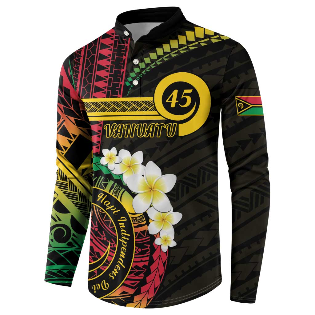 Vanuatu Independence Day Button Sweatshirt Yumi 45th Hapi Indipendens Dei LT01 - Polynesian Pride