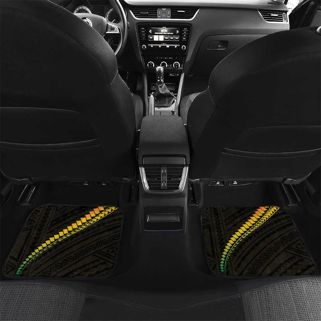 Vanuatu Independence Day Car Mats Yumi 45th Hapi Indipendens Dei LT01 Set 2pcs - Back Black - Polynesian Pride
