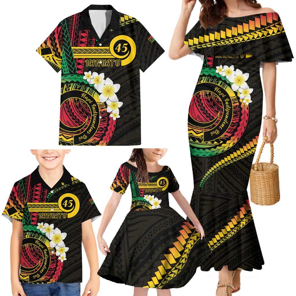 Vanuatu Independence Day Family Matching Mermaid Dress and Hawaiian Shirt Yumi 45th Hapi Indipendens Dei LT01 - Polynesian Pride