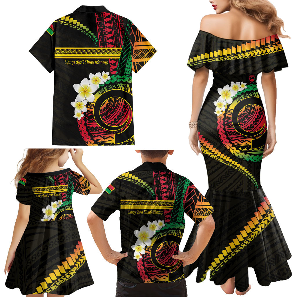 Vanuatu Independence Day Family Matching Mermaid Dress and Hawaiian Shirt Yumi 46th Hapi Indipendens Dei LT01 - Polynesian Pride