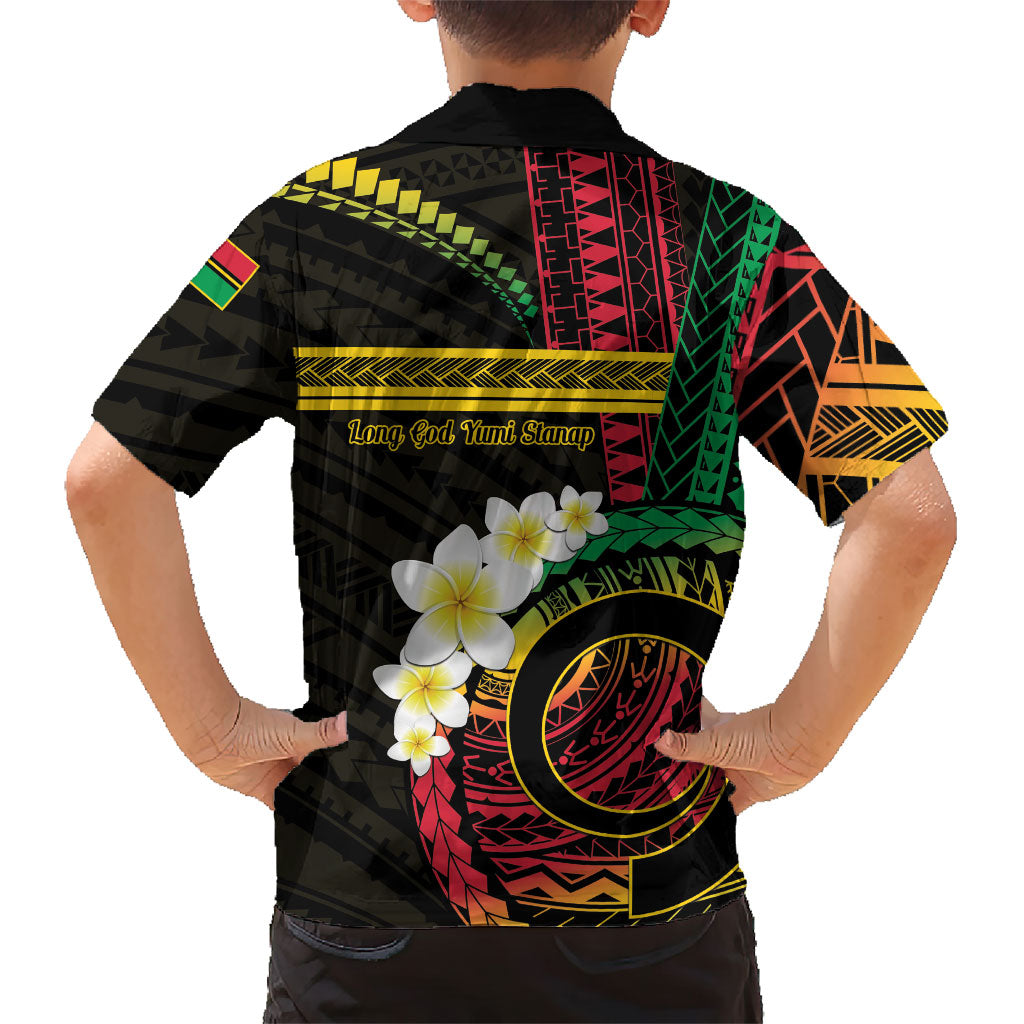Vanuatu Independence Day Family Matching Off Shoulder Maxi Dress and Hawaiian Shirt Yumi 46th Hapi Indipendens Dei LT01 - Polynesian Pride