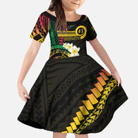 Vanuatu Independence Day Family Matching Short Sleeve Bodycon Dress and Hawaiian Shirt Yumi 45th Hapi Indipendens Dei LT01