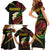 Vanuatu Independence Day Family Matching Short Sleeve Bodycon Dress and Hawaiian Shirt Yumi 44th Hapi Indipendens Dei