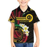 Vanuatu Independence Day Family Matching Short Sleeve Bodycon Dress and Hawaiian Shirt Yumi 45th Hapi Indipendens Dei LT01