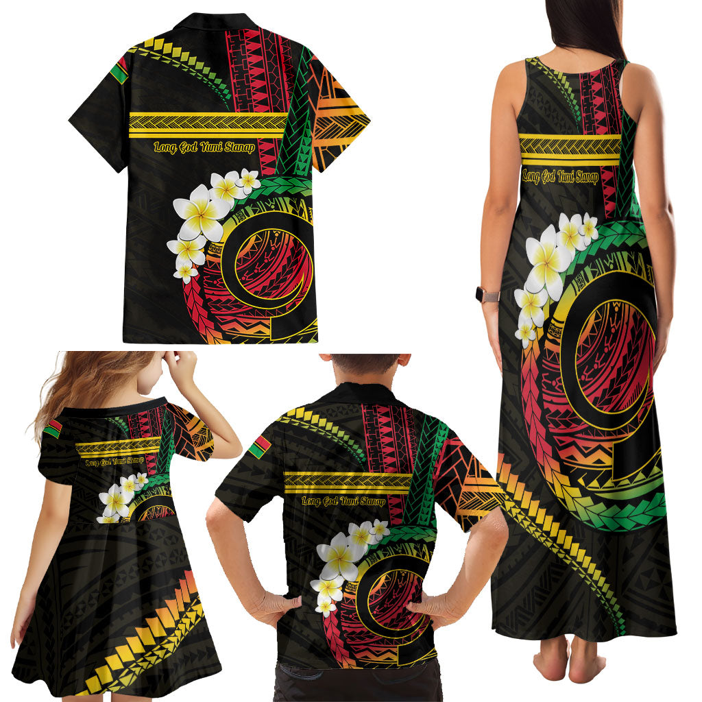 Vanuatu Independence Day Family Matching Tank Maxi Dress and Hawaiian Shirt Yumi 46th Hapi Indipendens Dei LT01 - Polynesian Pride