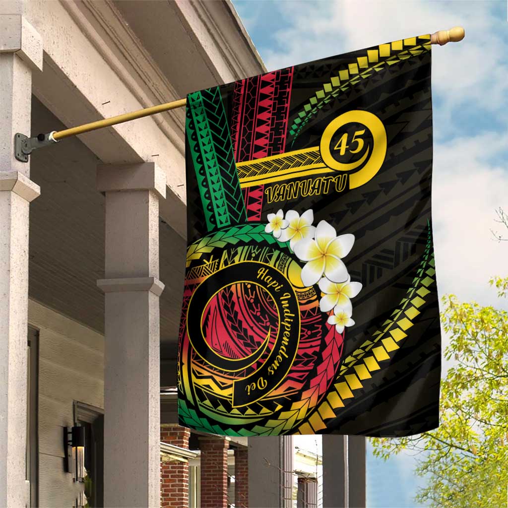 Vanuatu Independence Day Garden Flag Yumi 45th Hapi Indipendens Dei LT01 House Flag Black - Polynesian Pride