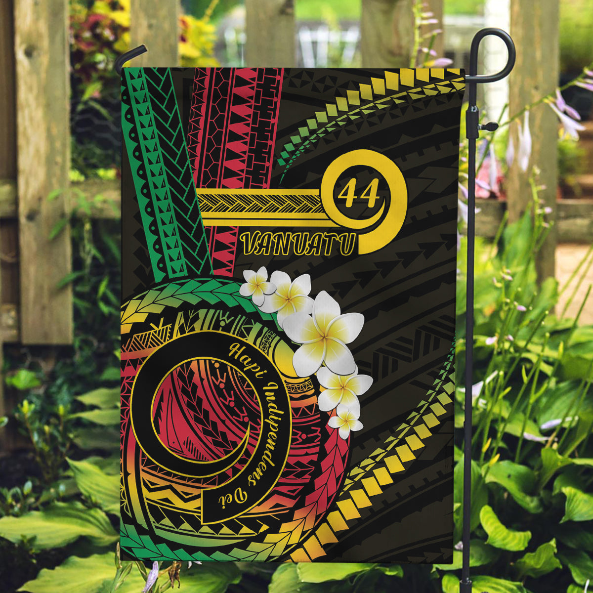 Vanuatu Independence Day Garden Flag Yumi 44th Hapi Indipendens Dei