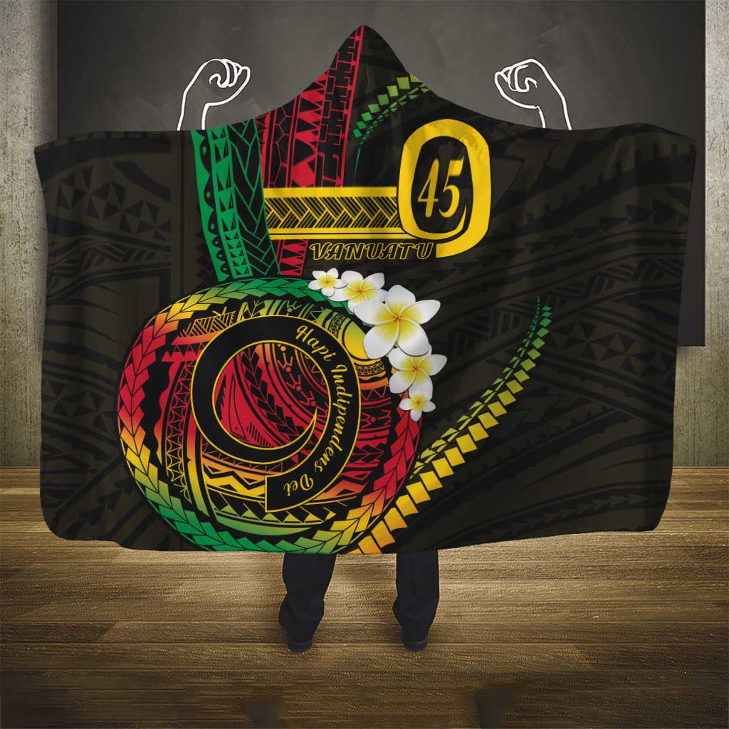 Vanuatu Independence Day Hooded Blanket Yumi 45th Hapi Indipendens Dei LT01 - Polynesian Pride