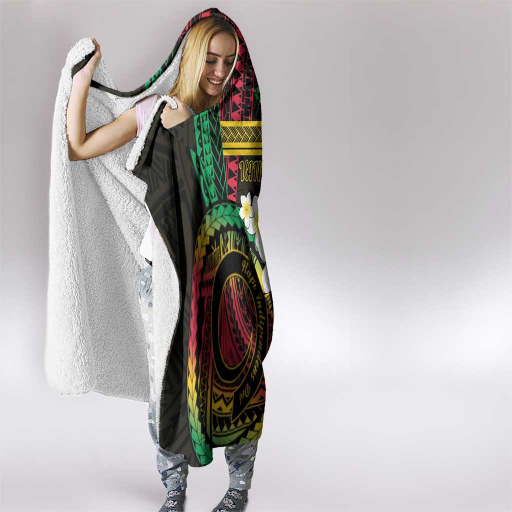 Vanuatu Independence Day Hooded Blanket Yumi 45th Hapi Indipendens Dei LT01 - Polynesian Pride
