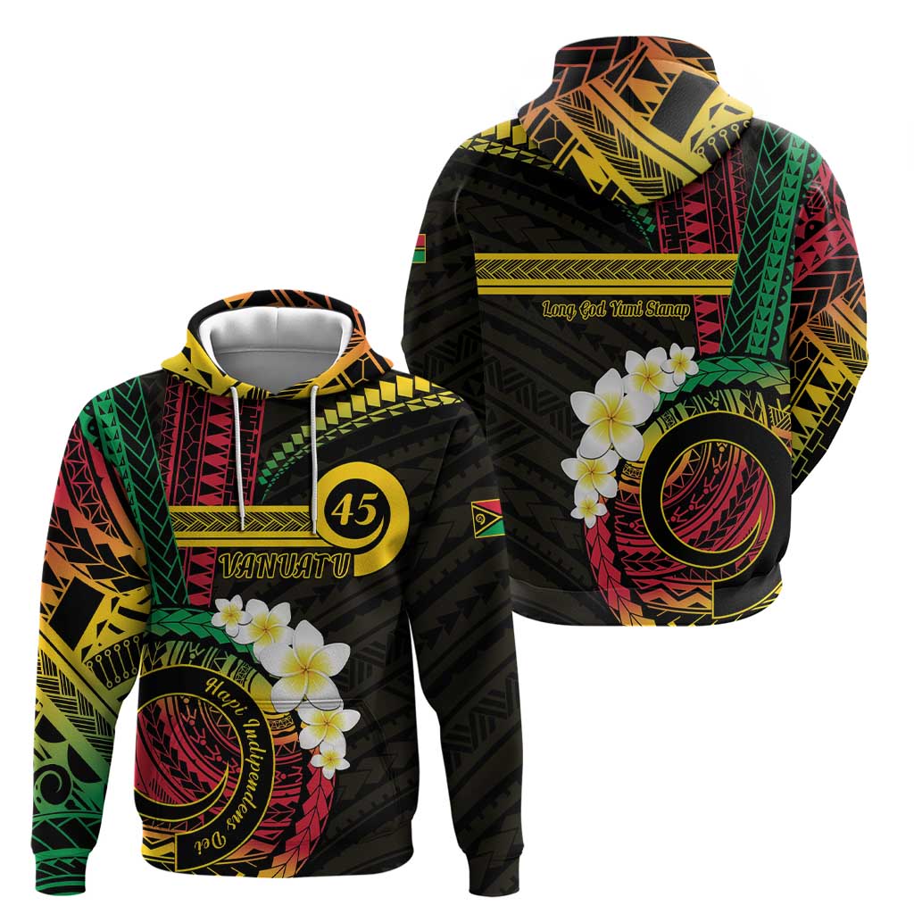 Vanuatu Independence Day Hoodie Yumi 45th Hapi Indipendens Dei LT01