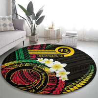 Vanuatu Independence Day Round Carpet Yumi 45th Hapi Indipendens Dei LT01