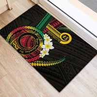Vanuatu Independence Day Rubber Doormat Yumi 45th Hapi Indipendens Dei LT01 - Polynesian Pride