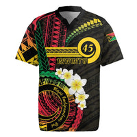 Vanuatu Independence Day Rugby Jersey Yumi 45th Hapi Indipendens Dei LT01 Black - Polynesian Pride