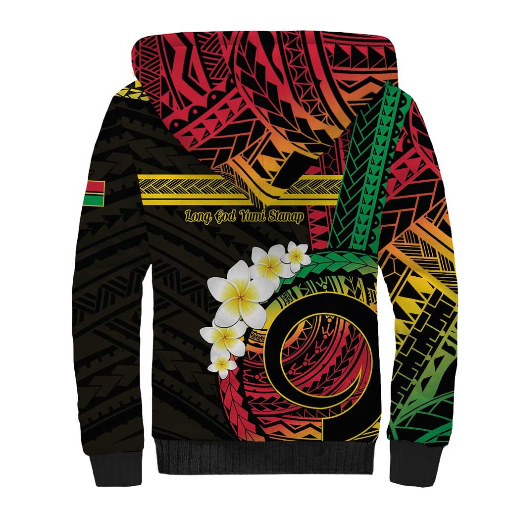 Vanuatu Independence Day Sherpa Hoodie Yumi 45th Hapi Indipendens Dei LT01 - Polynesian Pride