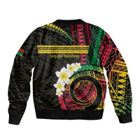 Vanuatu Independence Day Sleeve Zip Bomber Jacket Yumi 45th Hapi Indipendens Dei LT01 - Polynesian Pride