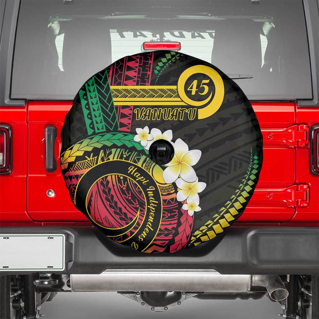 Vanuatu Independence Day Spare Tire Cover Yumi 45th Hapi Indipendens Dei LT01 - Polynesian Pride