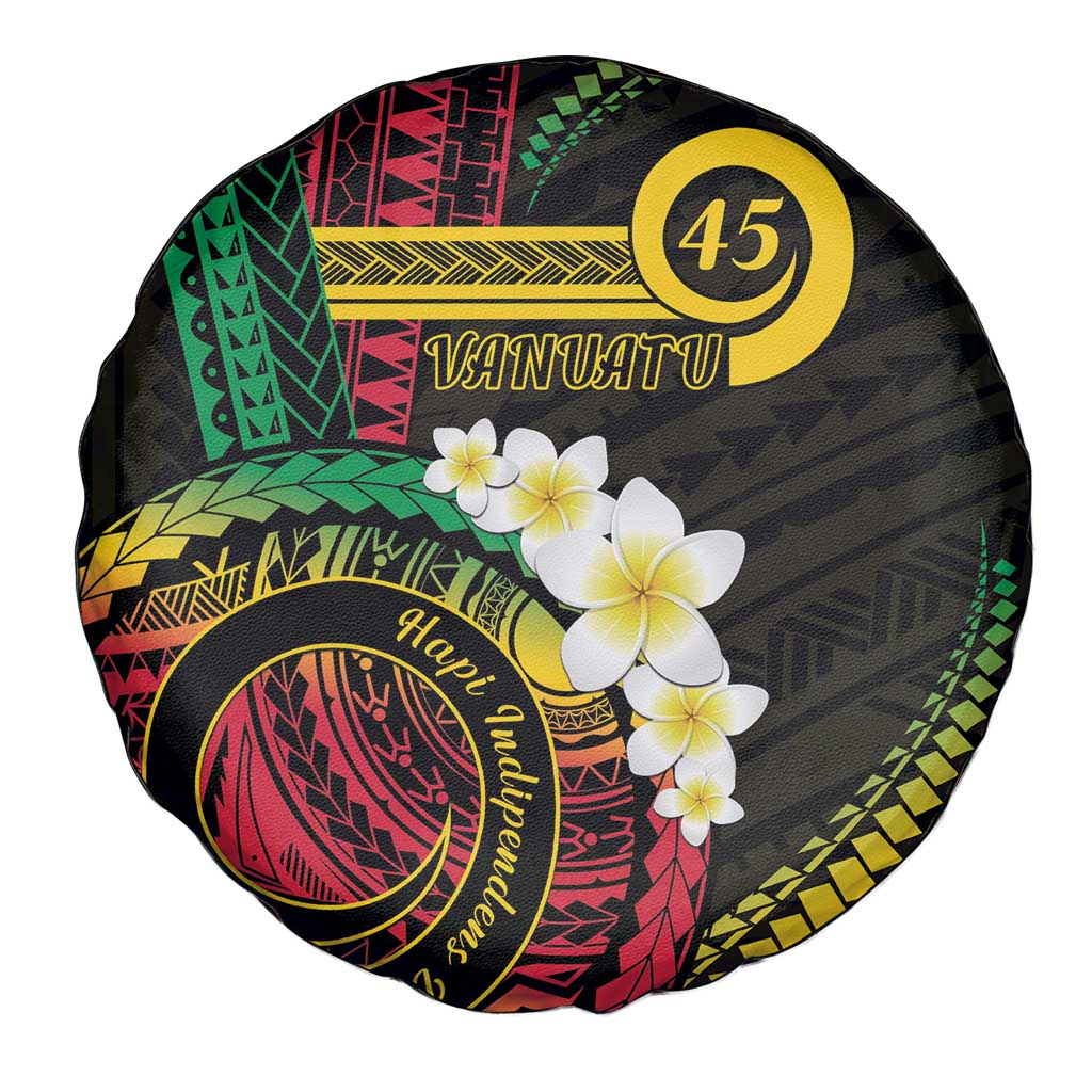 Vanuatu Independence Day Spare Tire Cover Yumi 45th Hapi Indipendens Dei LT01 - Polynesian Pride