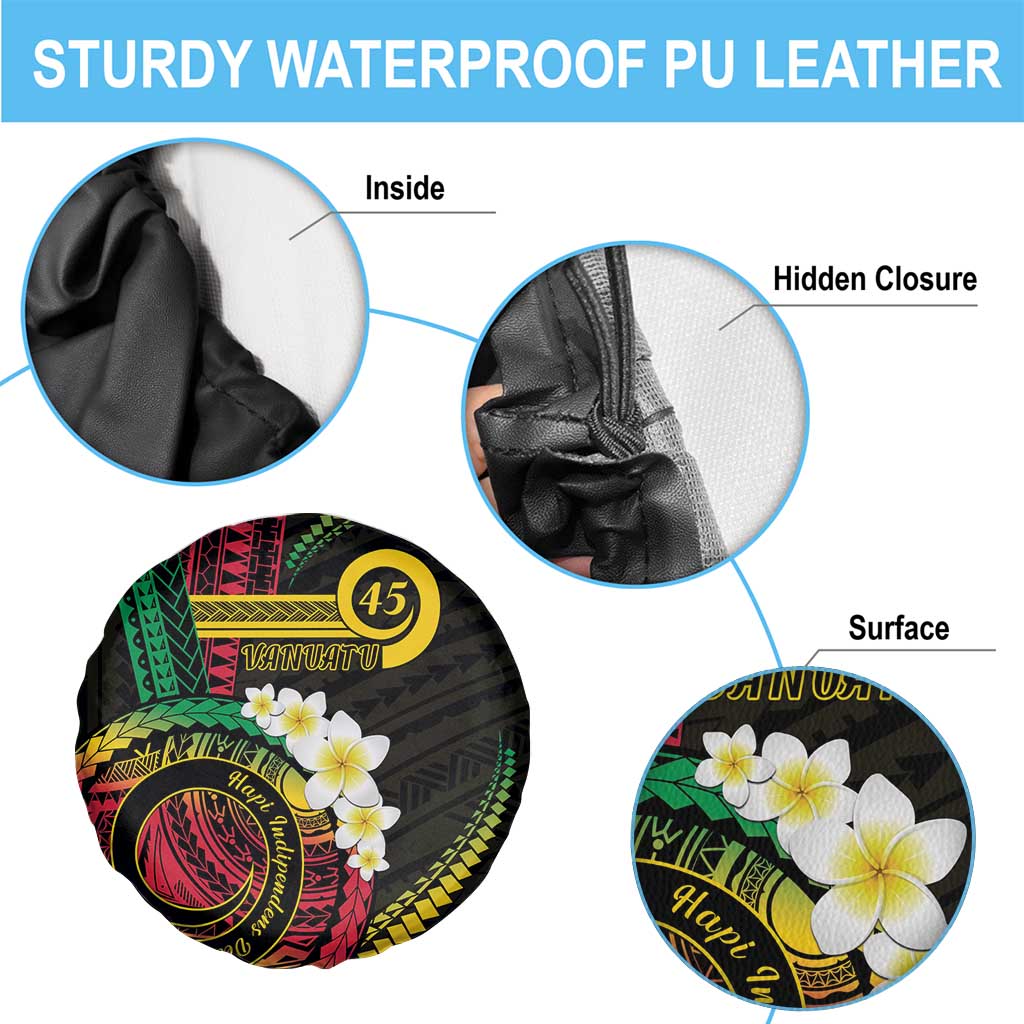 Vanuatu Independence Day Spare Tire Cover Yumi 45th Hapi Indipendens Dei LT01 - Polynesian Pride