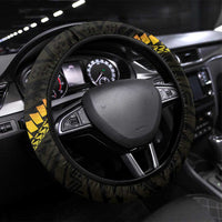 Vanuatu Independence Day Steering Wheel Cover Yumi 45th Hapi Indipendens Dei LT01 Universal Fit Black - Polynesian Pride