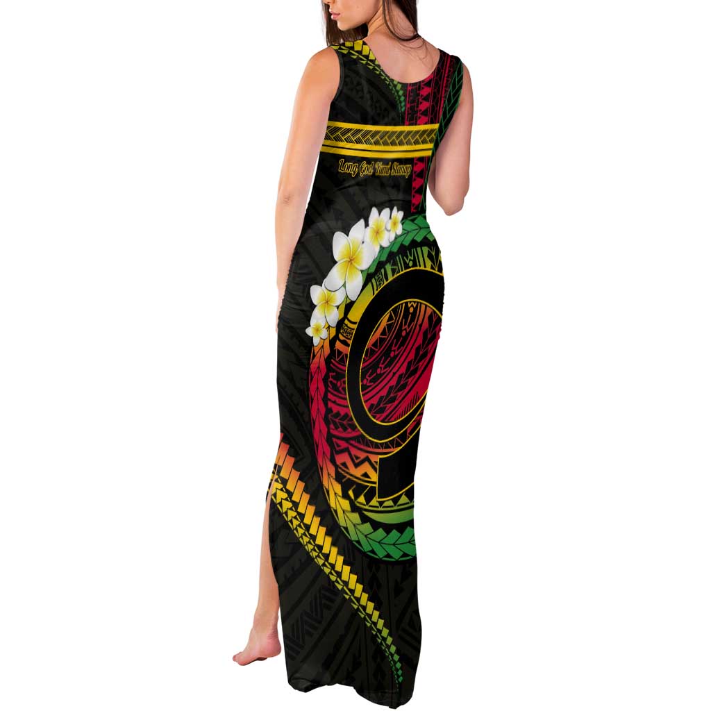 Vanuatu Independence Day Tank Maxi Dress Yumi 45th Hapi Indipendens Dei LT01 - Polynesian Pride
