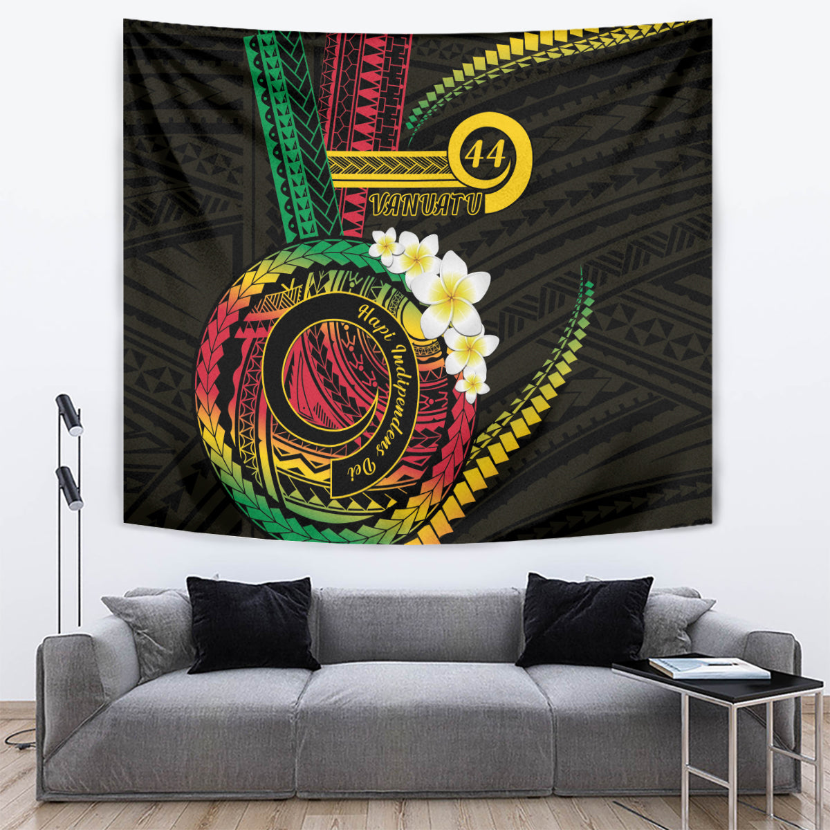 Vanuatu Independence Day Tapestry Yumi 44th Hapi Indipendens Dei