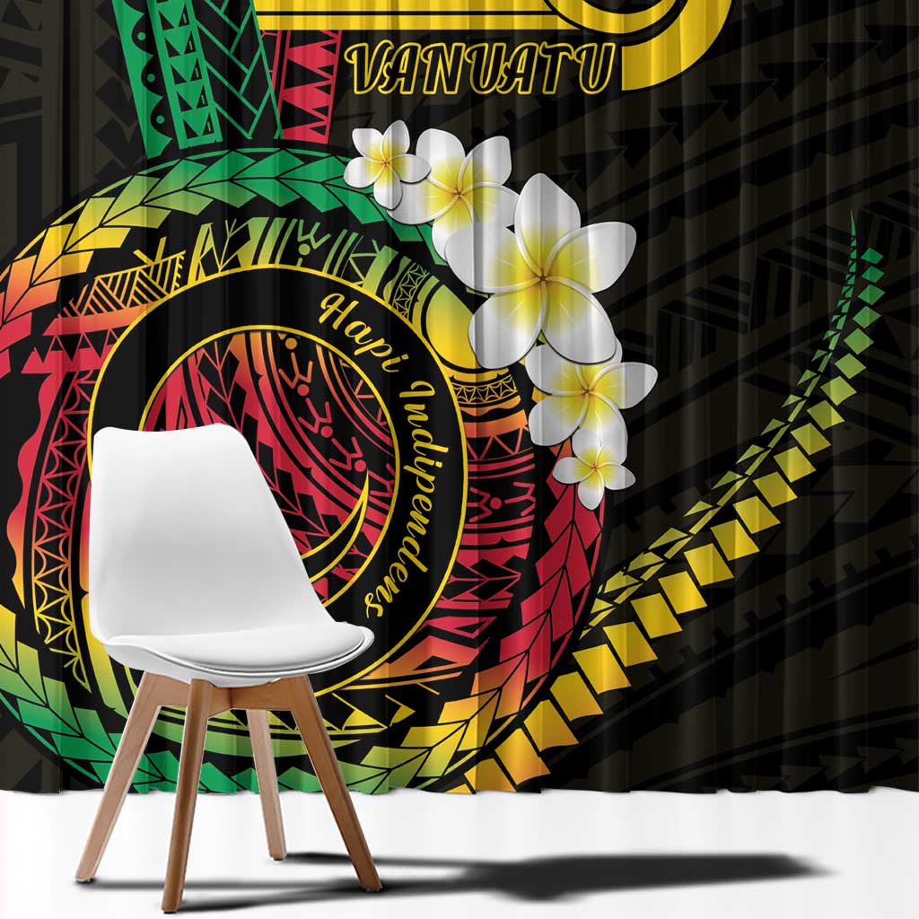Vanuatu Independence Day Window Curtain Yumi 45th Hapi Indipendens Dei LT01 - Polynesian Pride