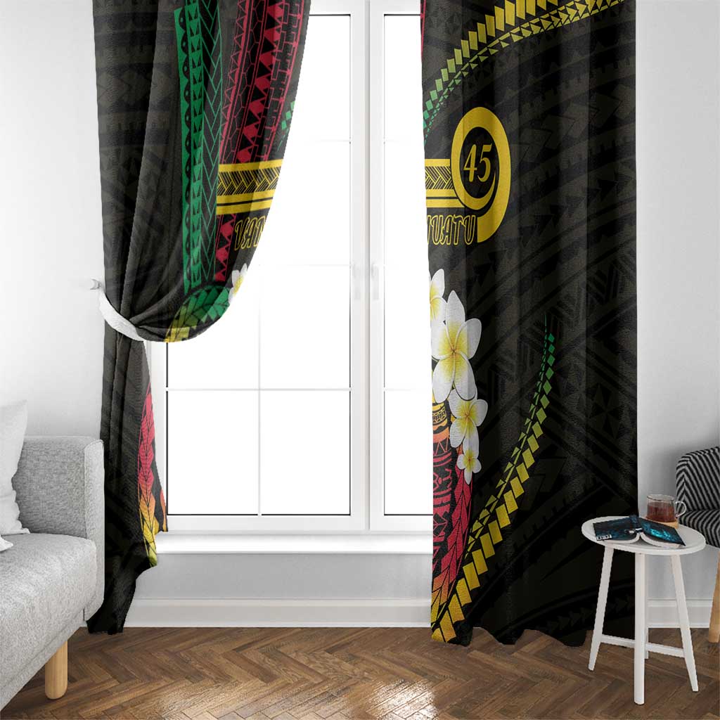 Vanuatu Independence Day Window Curtain Yumi 45th Hapi Indipendens Dei LT01 - Polynesian Pride