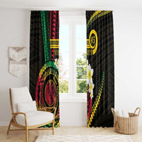 Vanuatu Independence Day Window Curtain Yumi 45th Hapi Indipendens Dei LT01 - Polynesian Pride