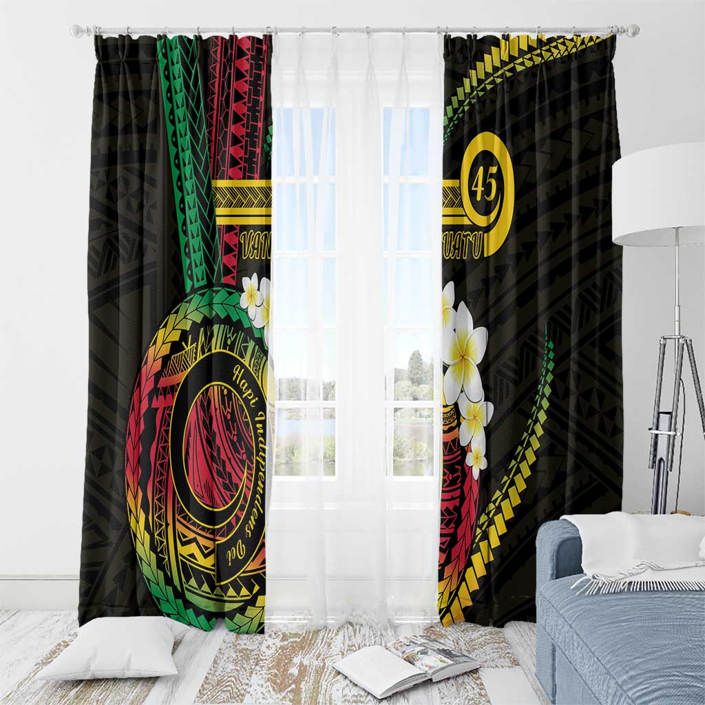 Vanuatu Independence Day Window Curtain Yumi 45th Hapi Indipendens Dei LT01 - Polynesian Pride