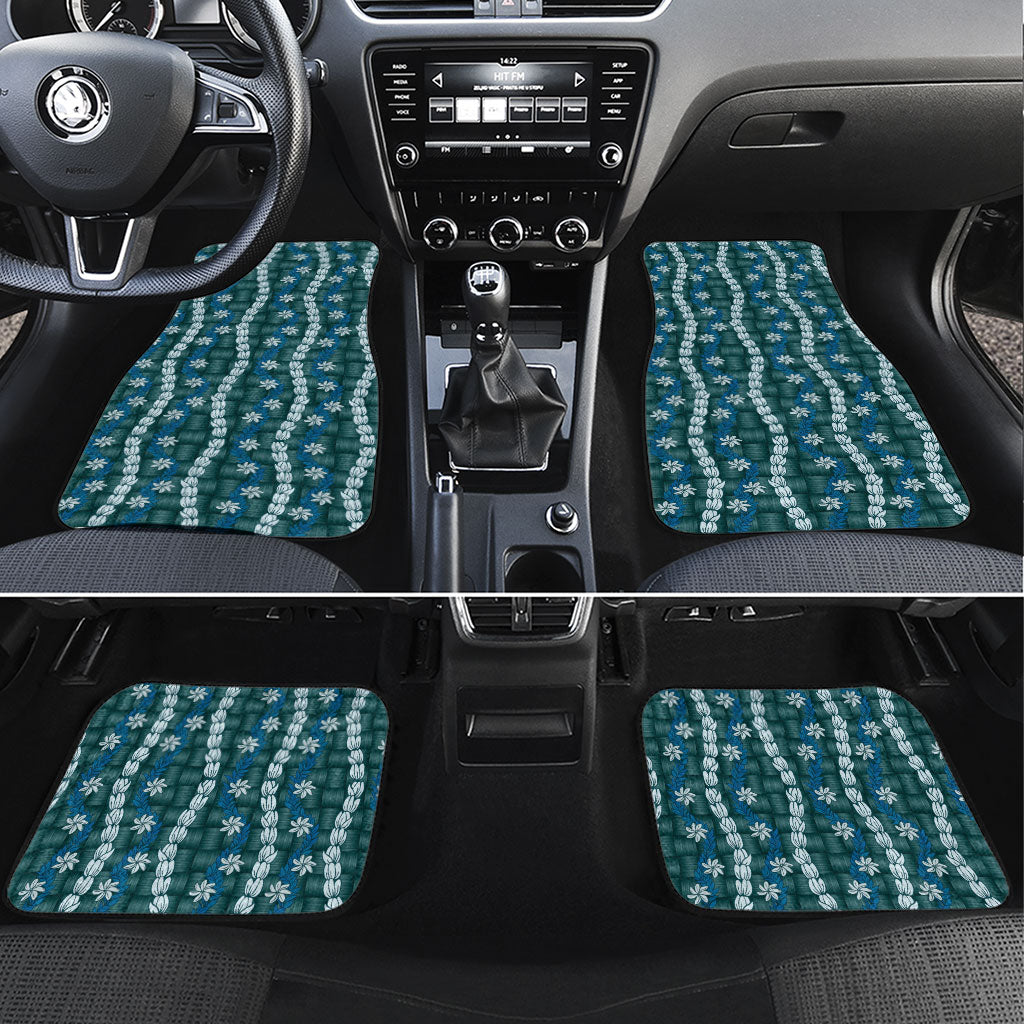 Pikake Maile Tiare Lei Car Mats Polu Lauhala Pattern