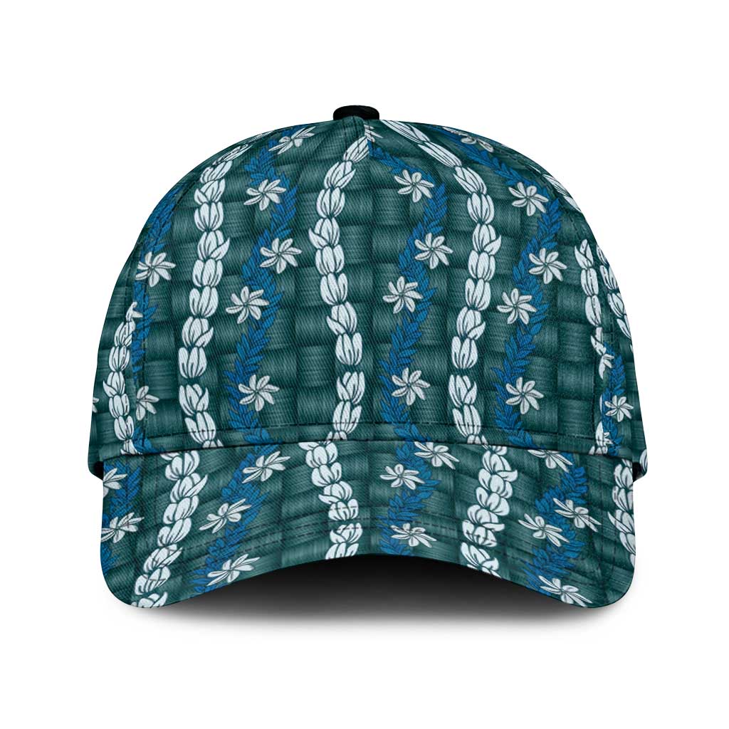 Pikake Maile Tiare Lei Classic Cap Polu Lauhala Pattern