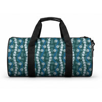 Pikake Maile Tiare Lei Duffle Bag Polu Lauhala Pattern LT01 One size Blue - Polynesian Pride