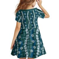 Pikake Maile Tiare Lei Family Matching Off Shoulder Short Dress and Hawaiian Shirt Polu Lauhala Pattern